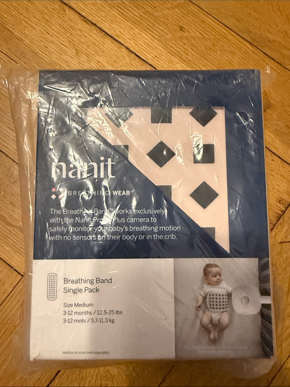Nanit Breathing Band - Medium - Pink 3-12mon. BRAND NEW UNOPENED